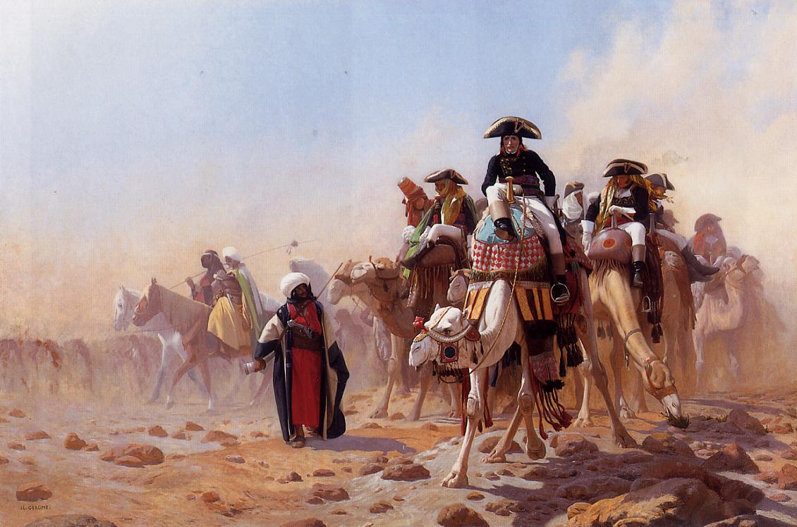General Bonaparte with his Military Staff in Egypt by Jean-Leon Gerome, 1863