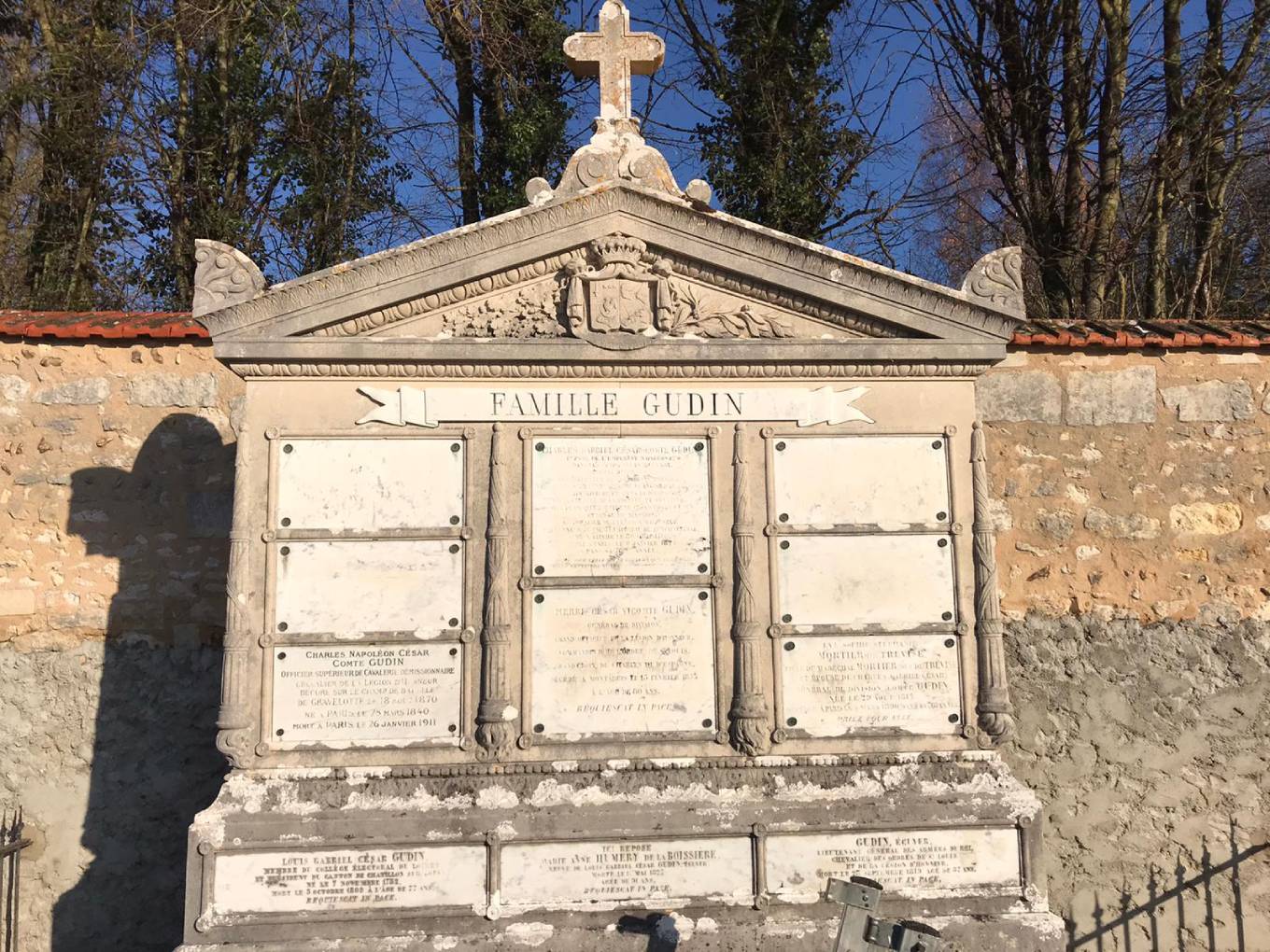Gudin family grave at Saint Maurice-sur-Aveyron cemetery